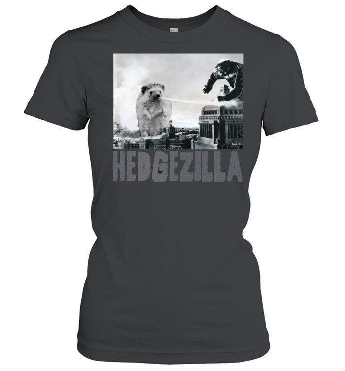 Rare Hedgezilla Hedgehog Hero Newspaper Black &amp White shirt