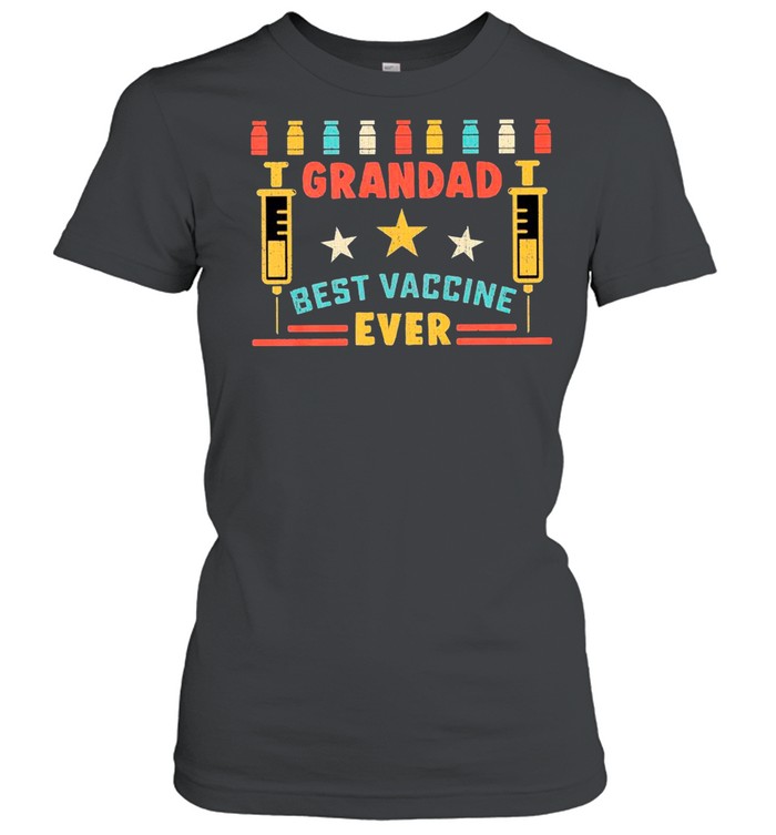 Retro Grandad Best Vaccine Ever shirt