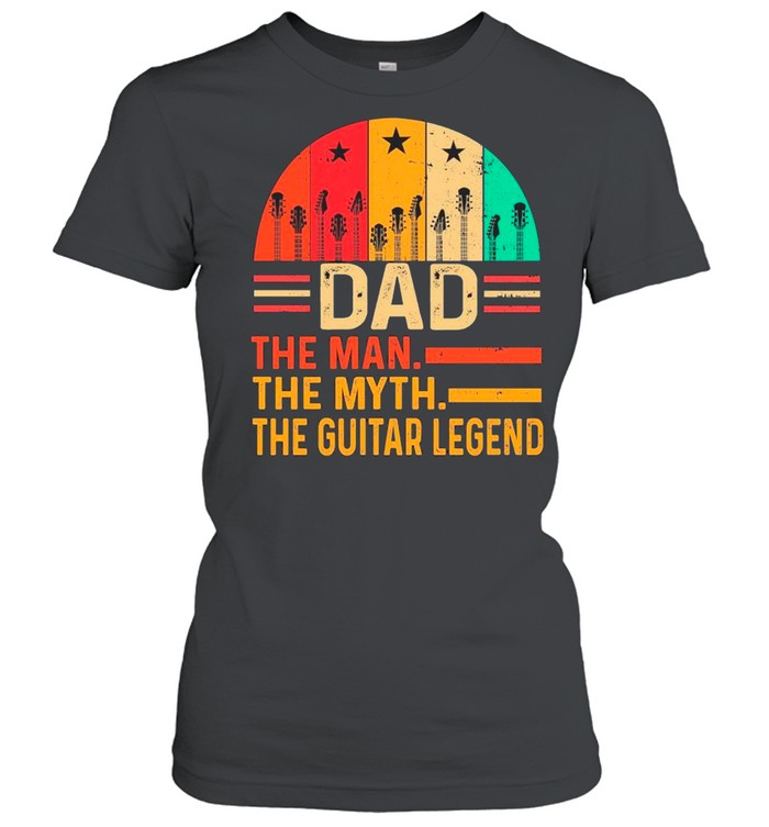 Retro Guitar Dad The Man The Myth The Guitar Legend shirt
