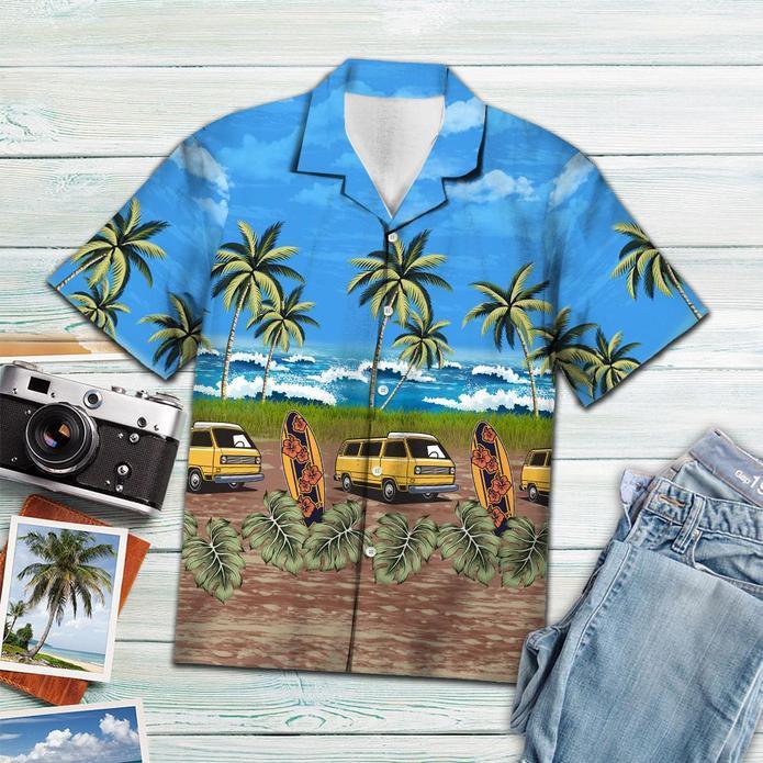 Tropical Camping Car Hawaiian Shirt