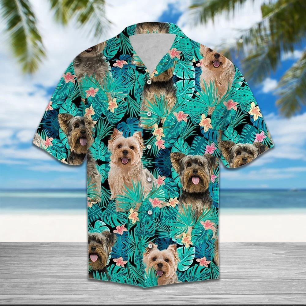 Yorkshire Terrier Tropical Hawaiian Shirt