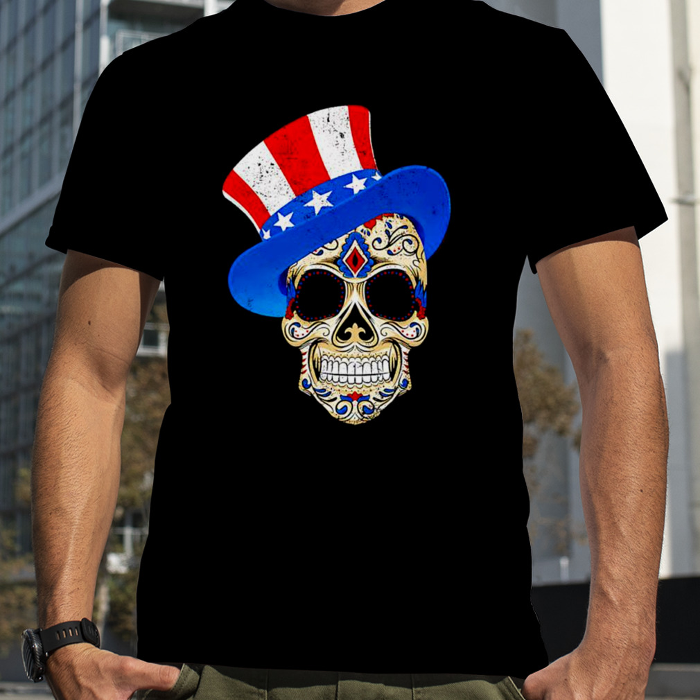 4th of July American Sugar Skull T-shirt
