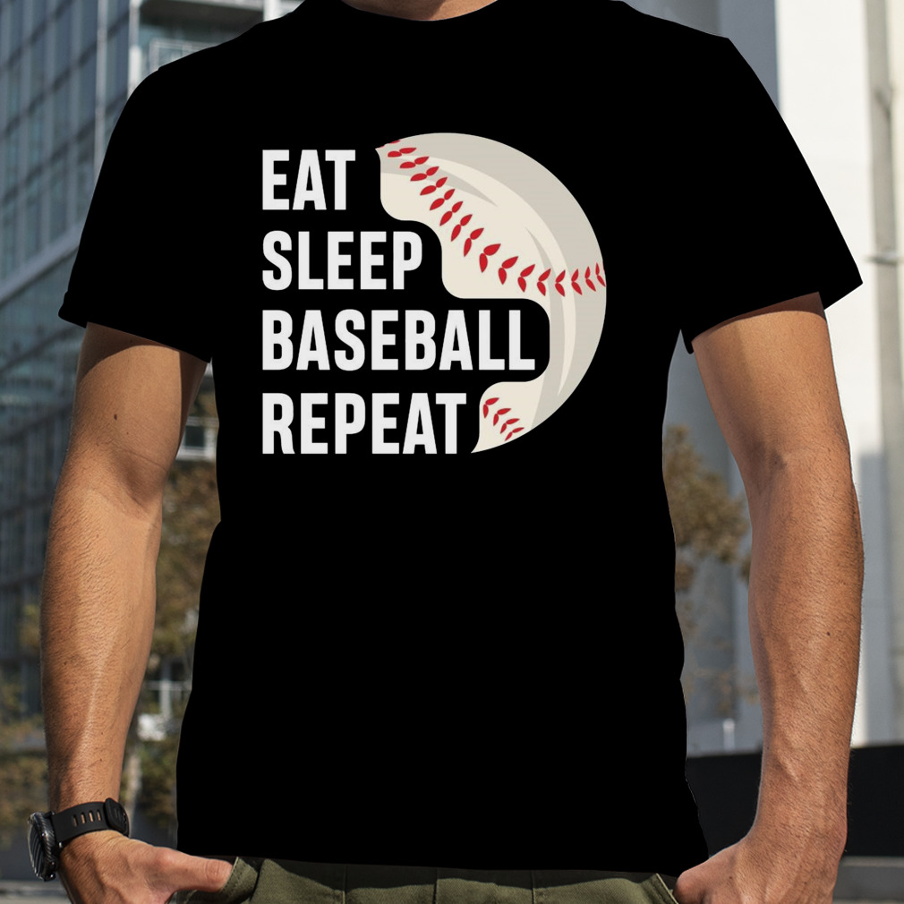 Eat sleep Baseball repeat logo shirt