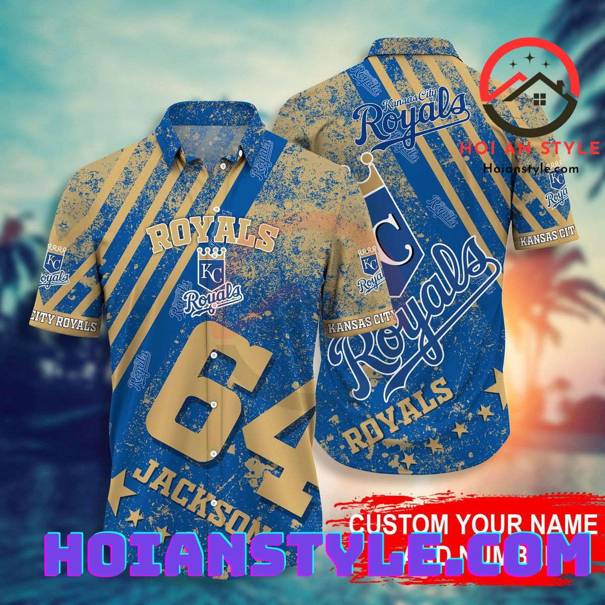 MLB Kansas City Royals Mix Jersey Custom Personalized Hoodie