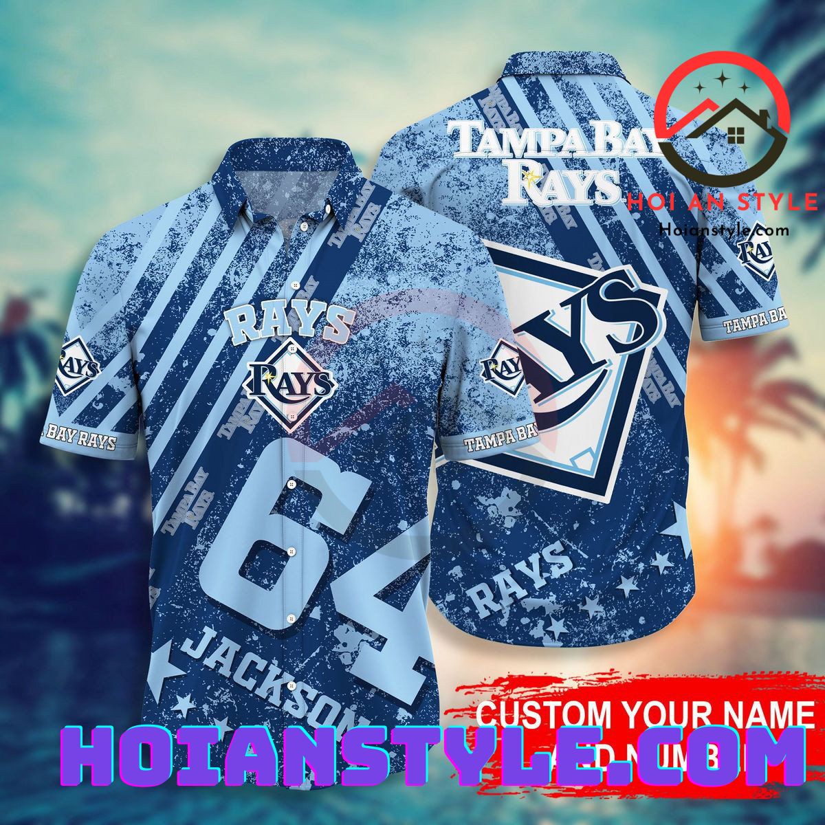 Personalized Tampa Bay Rays All Over Print 3D Hawaiian Shirt