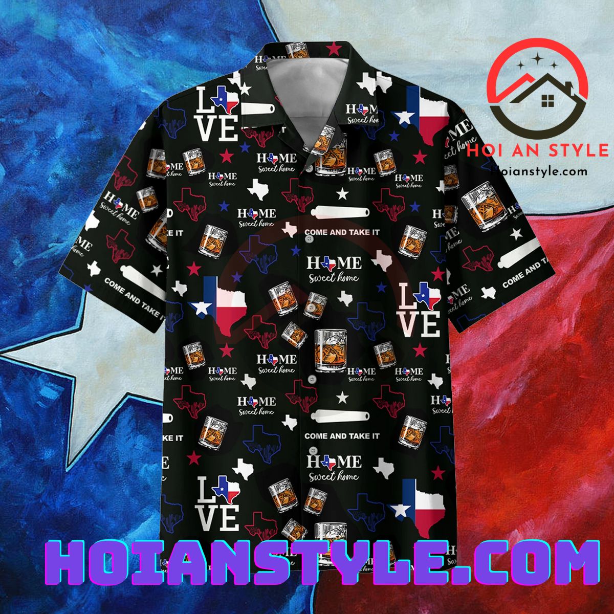 Texas – Bourbon Whiskey Hawaiian Shirt