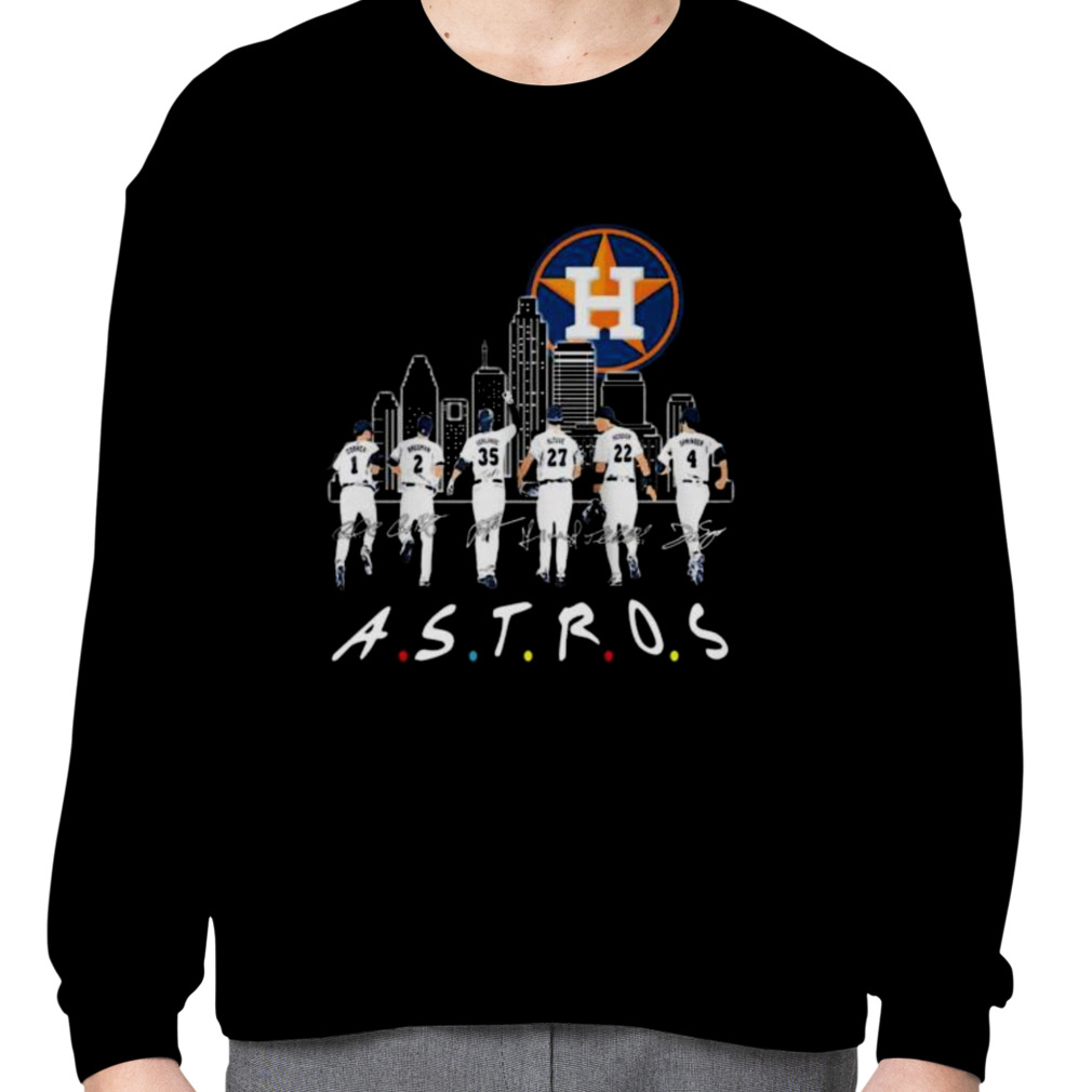 Houston Astros skyline all team 2023 signatures shirt, hoodie