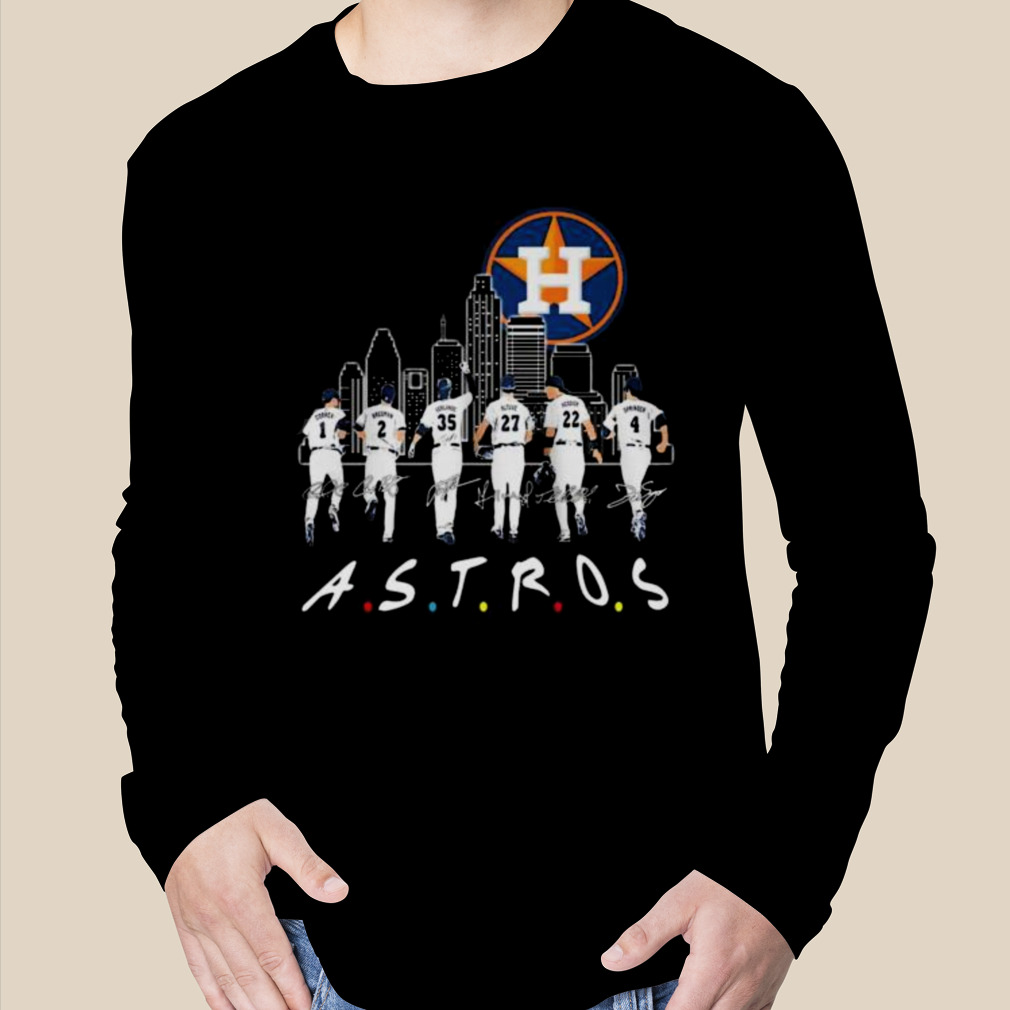 Official Houston Astros team skyline signatures shirt, hoodie