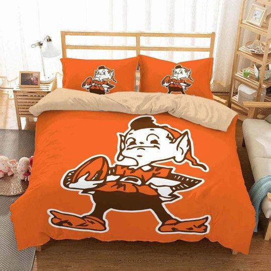 Orange Style Cleveland Browns Bedding Set