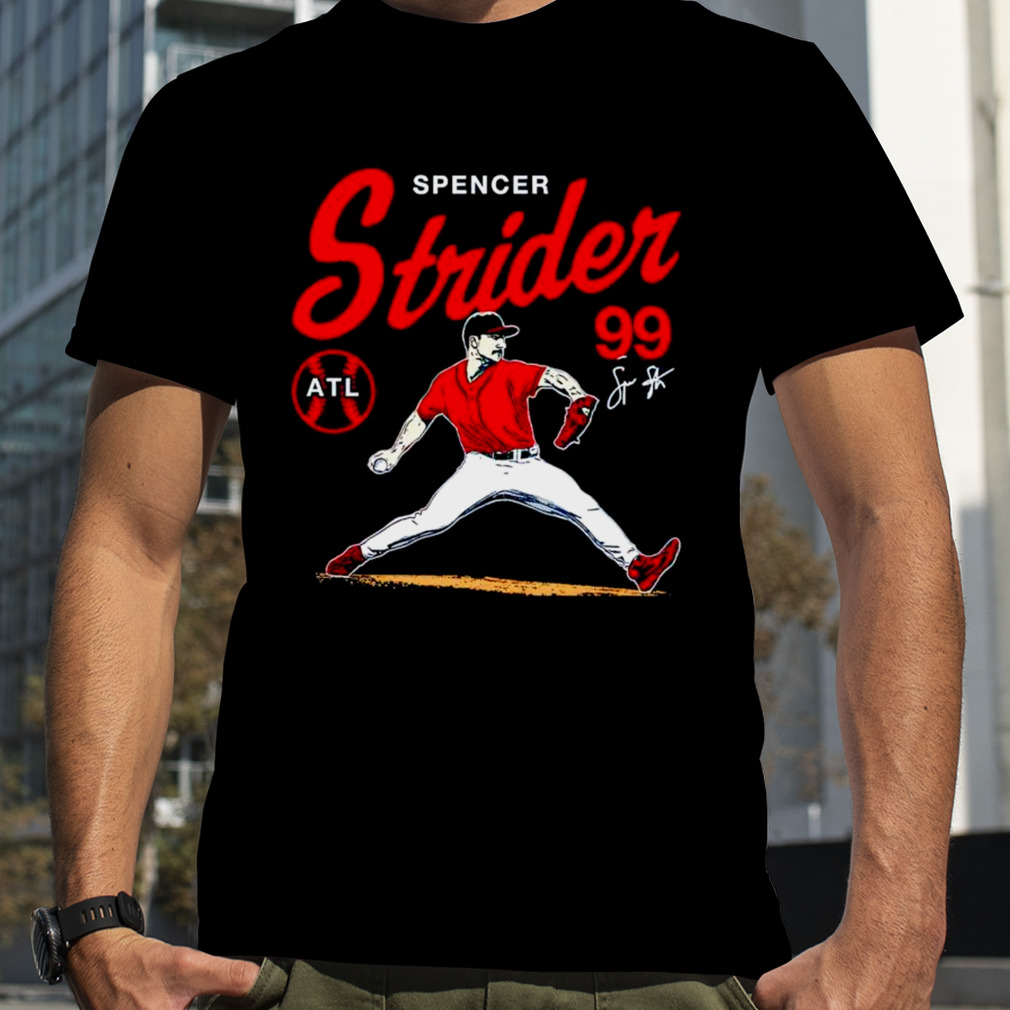 InkadelicApparel Spencer Strider Mustache Atlanta Braves Rookie Pitcher Fan ATL Baseball Ace Chop Champs Georgia Unisex T-Shirt
