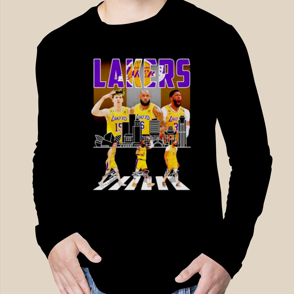 Los Angeles Lakers: Typeface Drip T-Shirt - Black