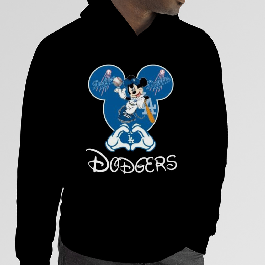 Disney Mickey Mouse Loves Los Angeles Dodgers Heart Shirt, hoodie, sweater  and long sleeve