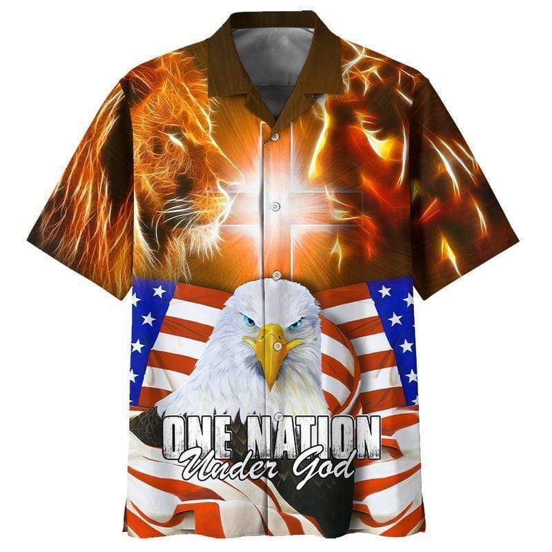 Best One Nation Under God Hawaiian Shirt