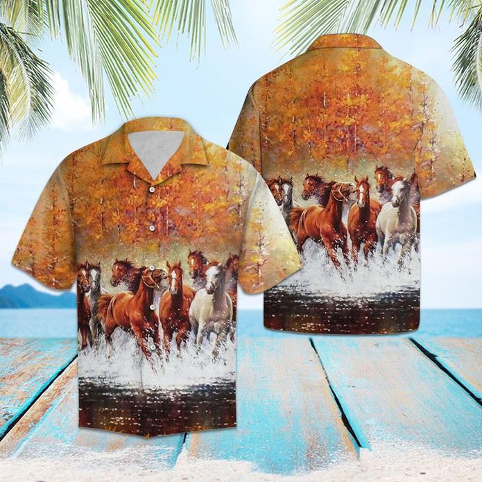Herd Of Horses Hawaiian Shirt