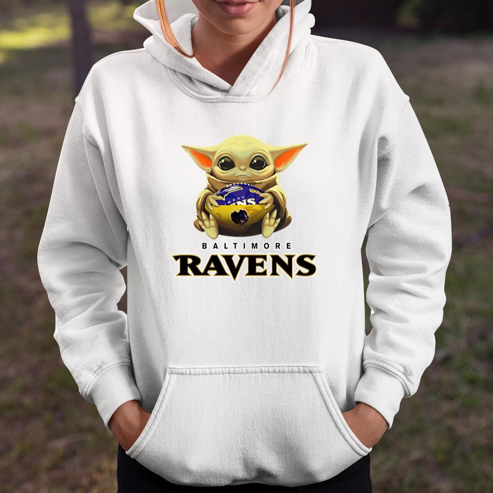 NFL Football Baltimore Ravens Baby Yoda Star Wars Shirt Youth T-Shirt