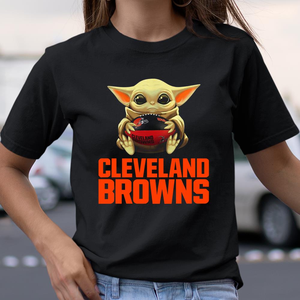 Cleveland Browns Baby Yoda NFL Ceramic Tree Ornaments - T-shirts