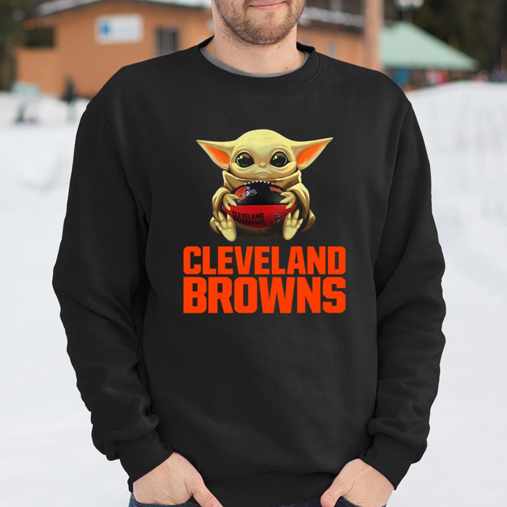 Cleveland Browns Christmas Baby Yoda Star Wars Funny Happy NFL Youth T-Shirt