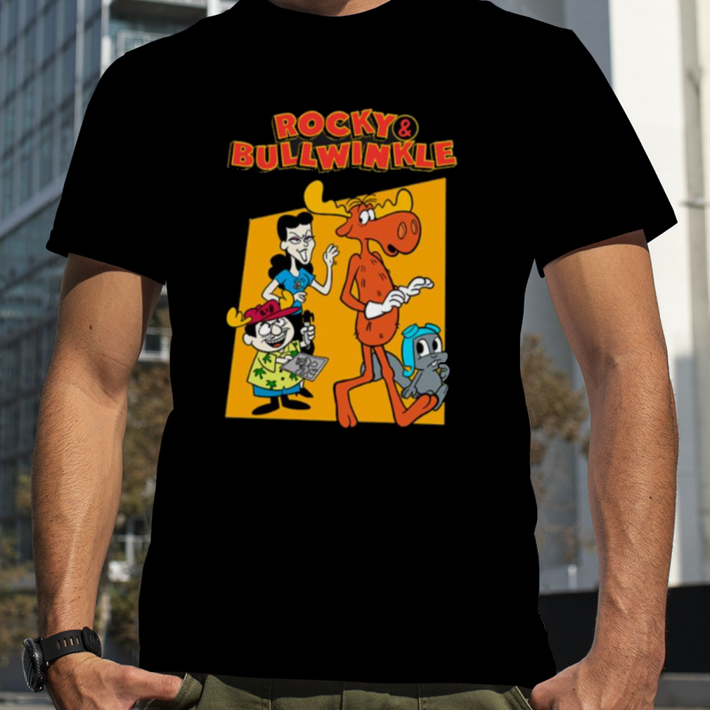 Orange Design Rocky And Bullwinkle shirt