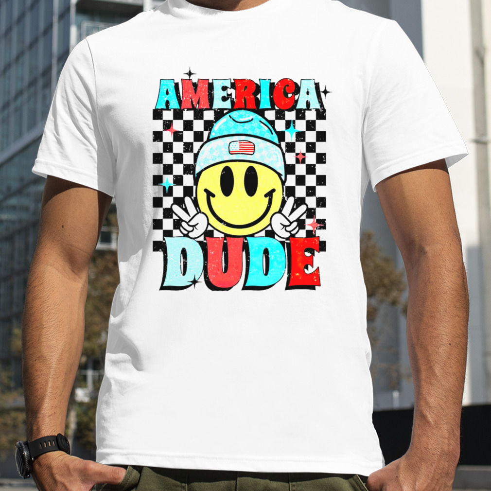 American dude smiley shirt