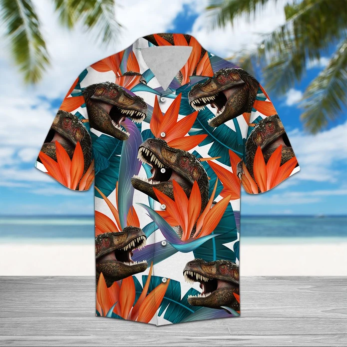 T-Rex Palm Hawaiian Shirt