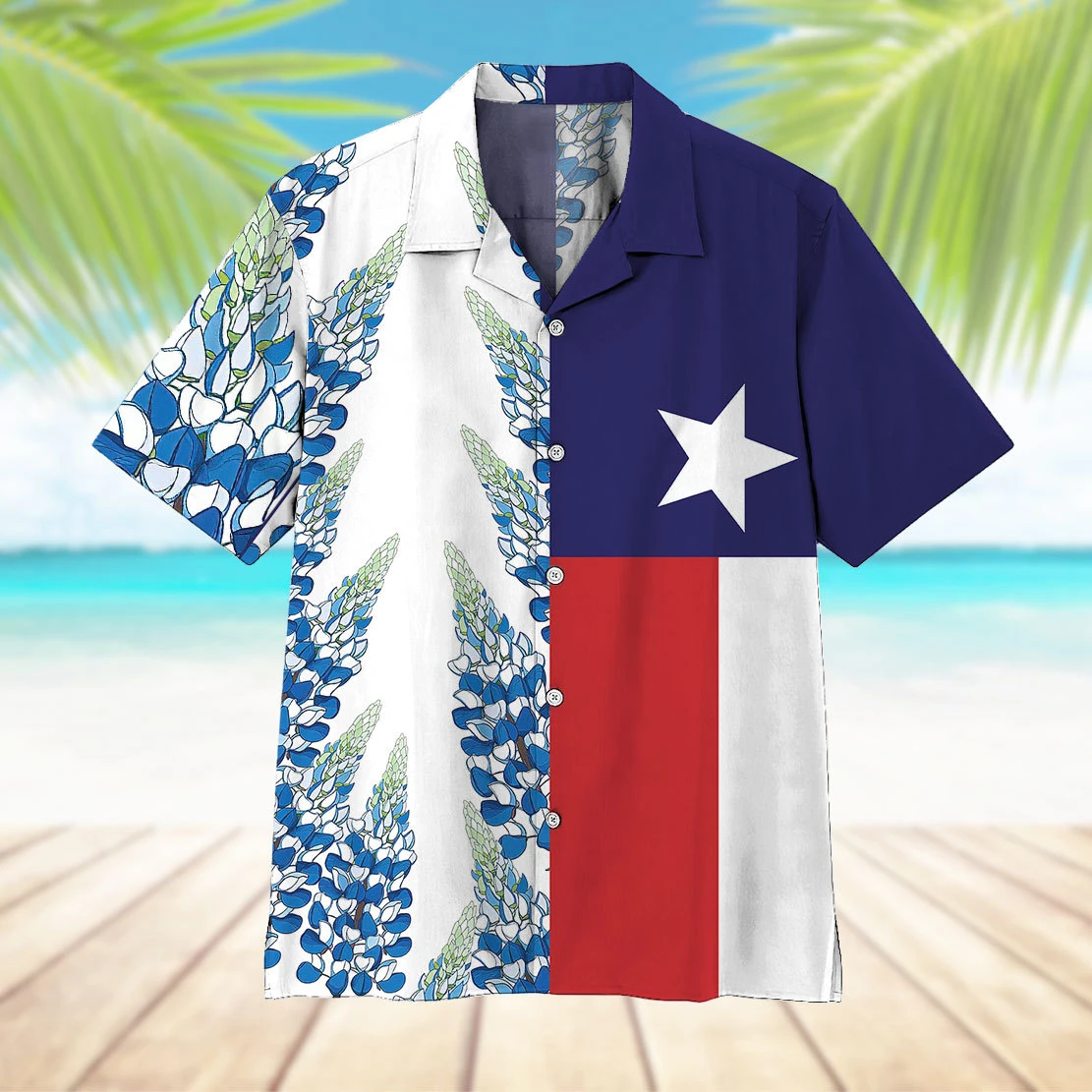 Texas Bluebonnets Hawaiian Shirts Unisex