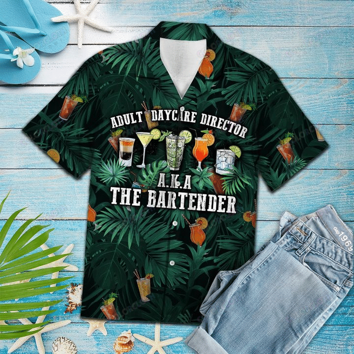 The Bartender Tropical  Hawaiian Shirt