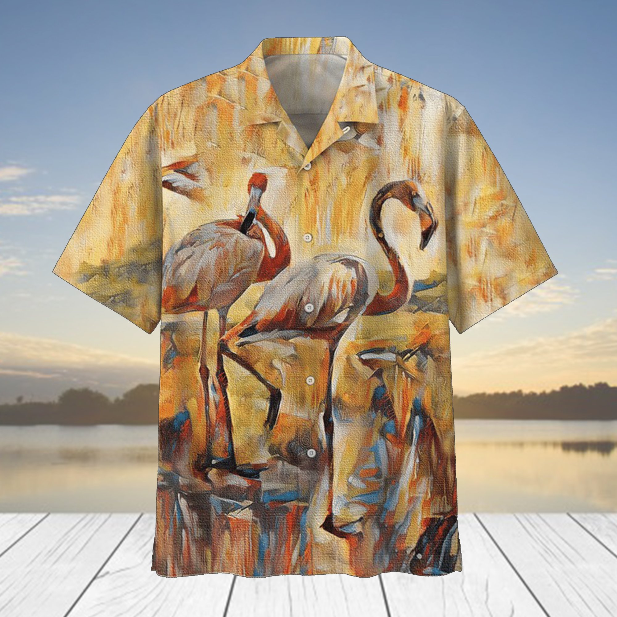 Top Flamingo Hawaiian Shirt