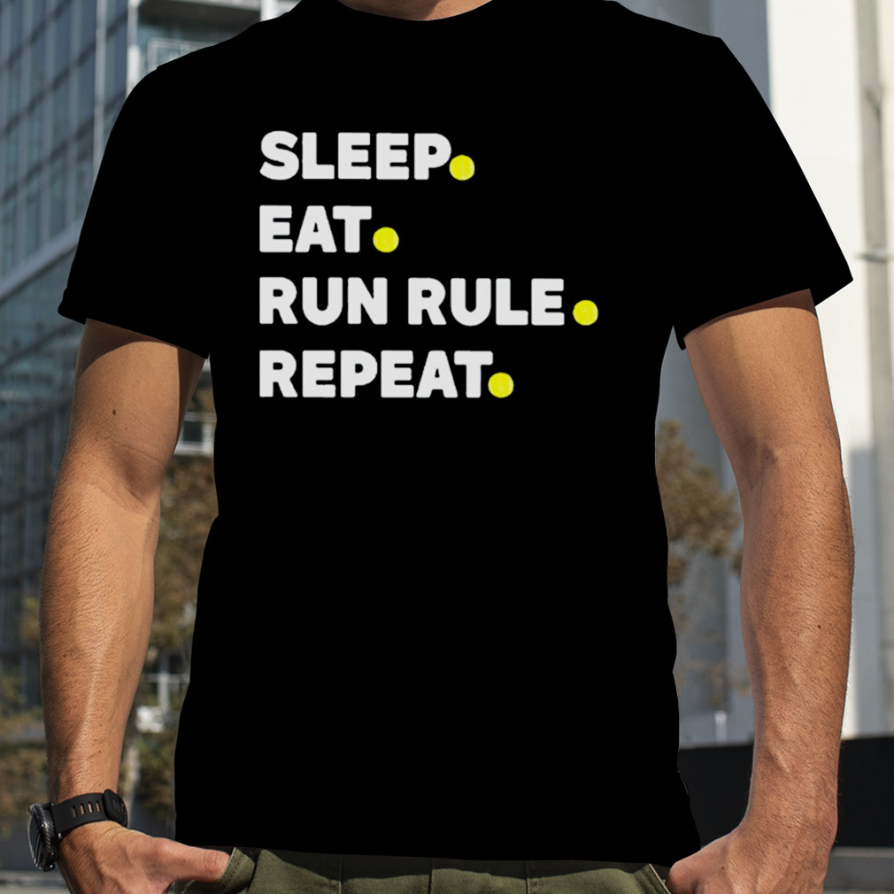 sleep eat runrule repeat Sooners softball shirt