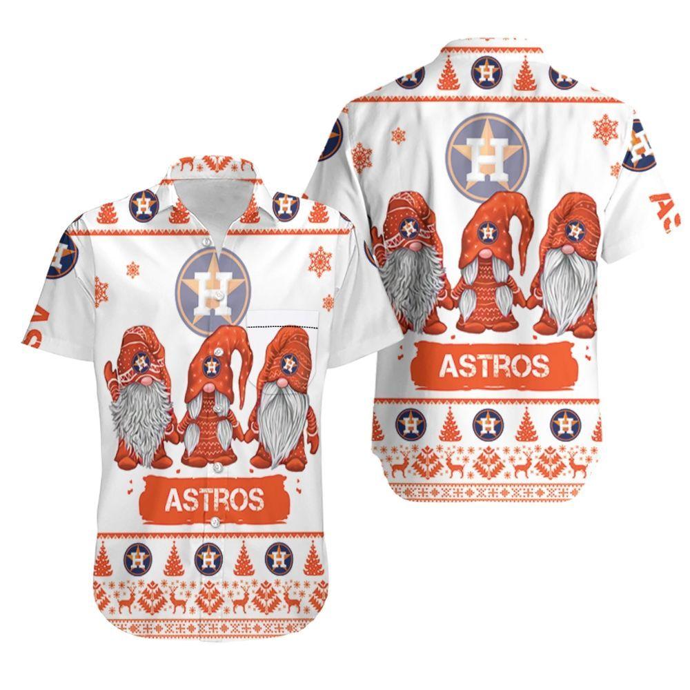 Christmas Gnomes Houston Astros Christmas Pattern 3D Hawaiian