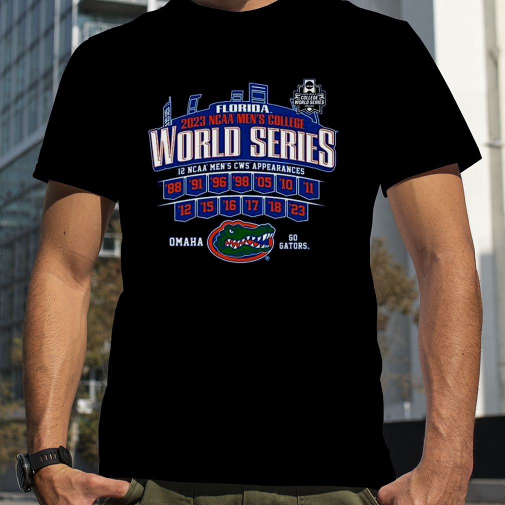 Florida Gators 2023 NCAA Men’s College World Series 12 NCAA Men’s CWS Appearances shirt