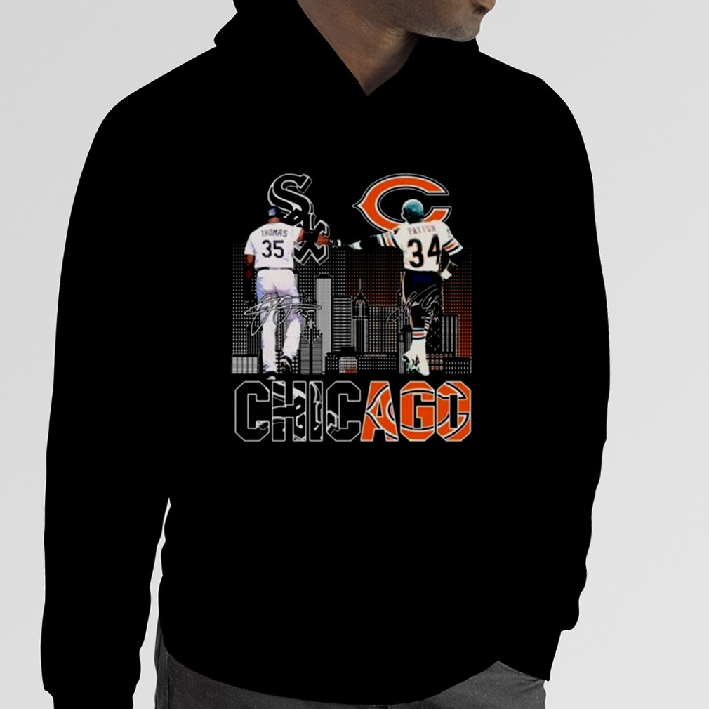 Chicago bears & chicago white sox thomas and patton skylines signatures  2023 shirt, hoodie, sweater, long sleeve and tank top