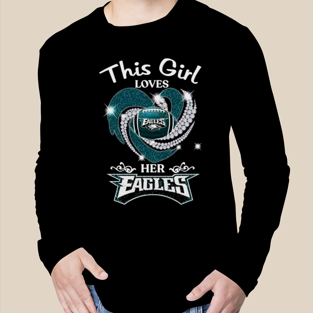 Philadelphia Eagles Heart T-Shirt For Women - Personalized Gifts