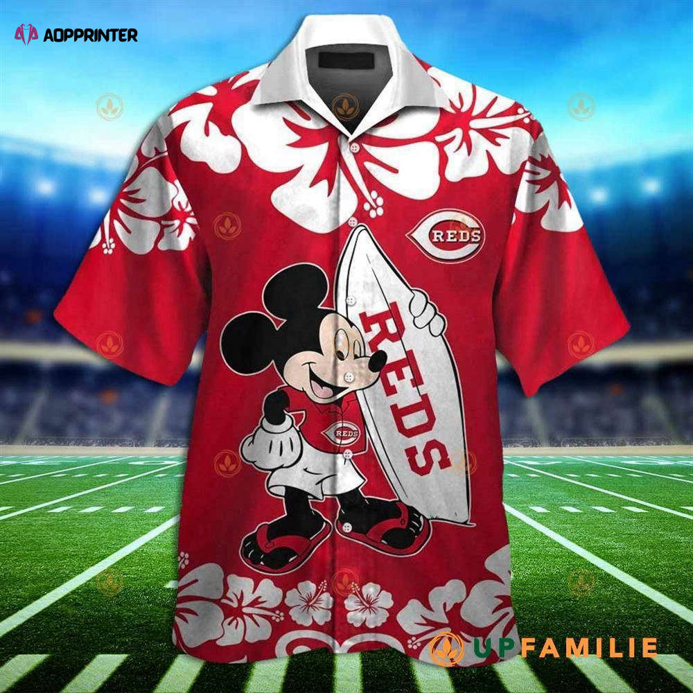 Cincinnati Reds Mickey Mouse Cool Hawaiian Shirt