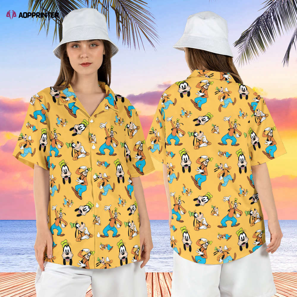 Goofy Summer Hawaiian Shirt Disneyland Beach Hawaii Shirt Mickey and Friends Goofy Button Up Shirt Goofy Holiday Short Sleeve Shirt - Aopprinter