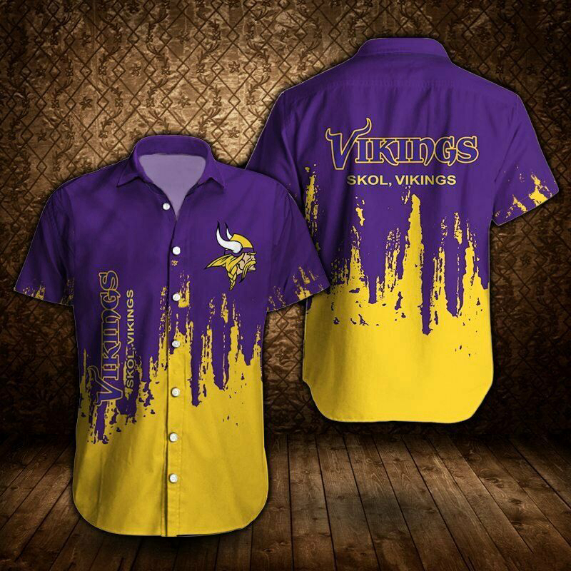 vikings button up shirt