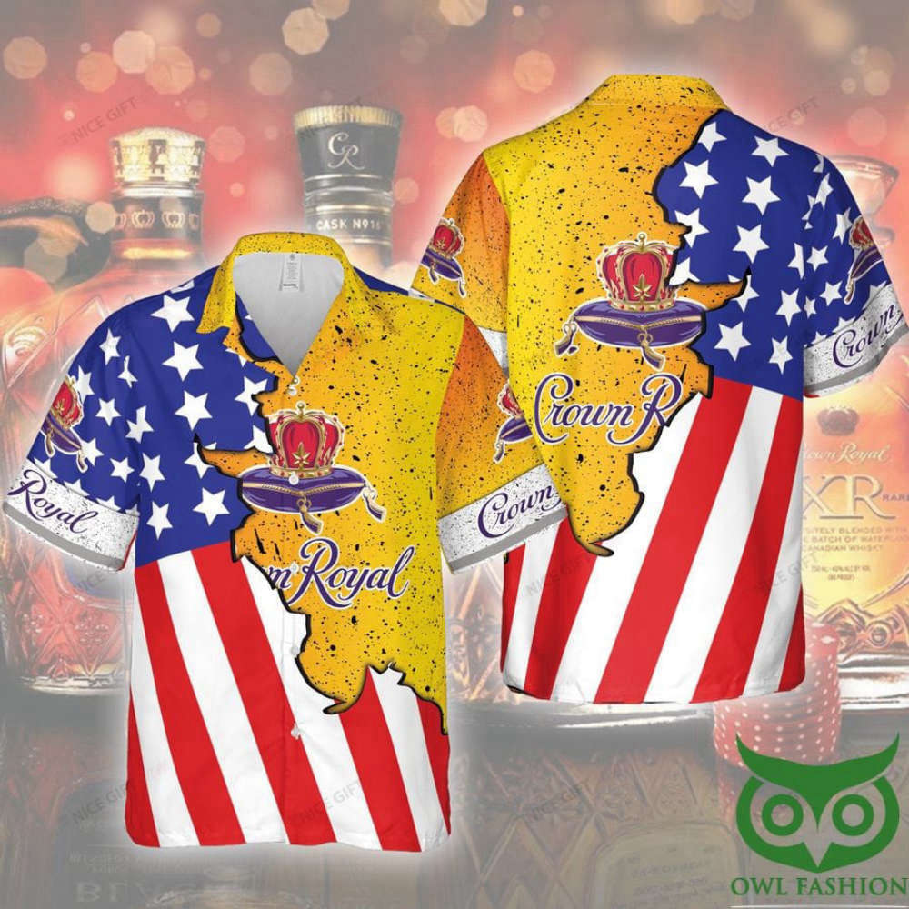 Crown Royal Canadian Whisky All Over Print 3D Hawaiian Shirt