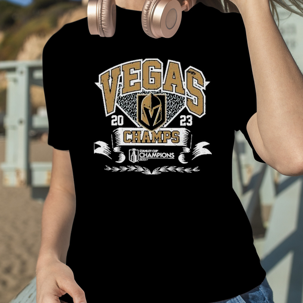 Men's Vegas Golden Knights Majestic Threads Black 2023 Stanley Cup  Champions Ringer Tri-Blend T-Shirt