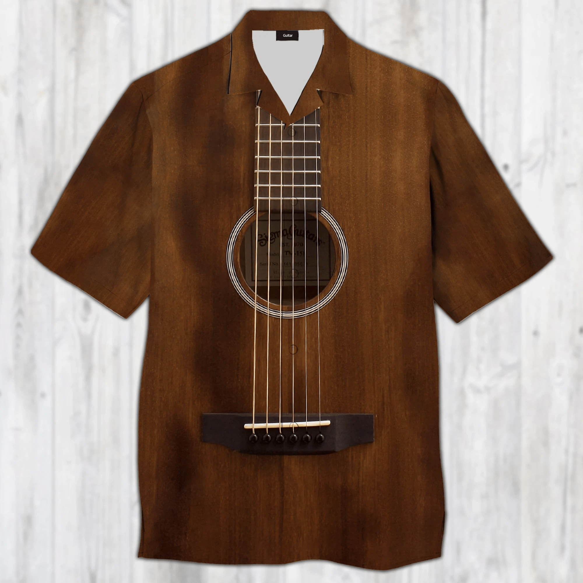 Guitar Pine Hawaiian Shirt