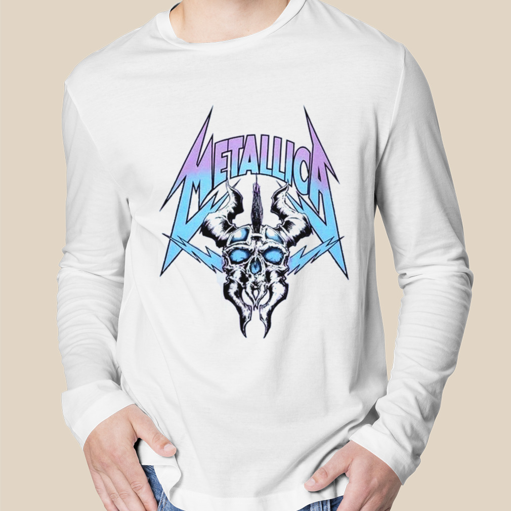 Metallica Pastel Ombre Horned Skull T Shirt in 2023