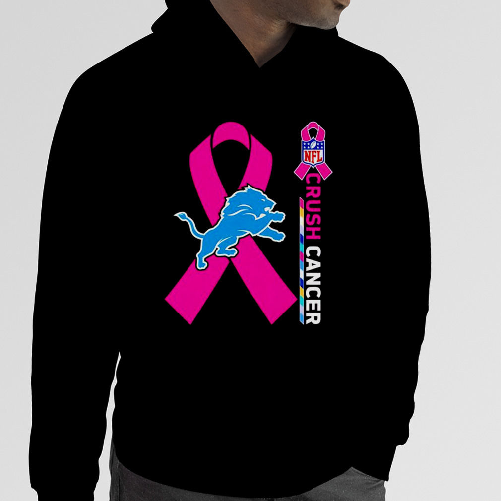 Official Detroit Lions NFL Crush Cancer Hoodie Sweatshirt