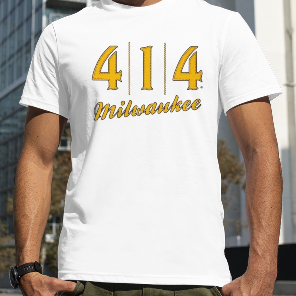 Official 414 Milwaukee Baseball Stitch Graphic T Shirt - Limotees