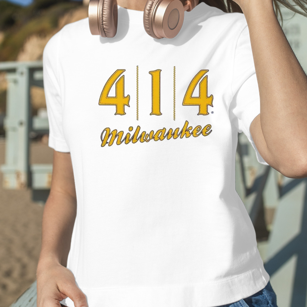 Official 414 Milwaukee Baseball Stitch Graphic T Shirt - Limotees