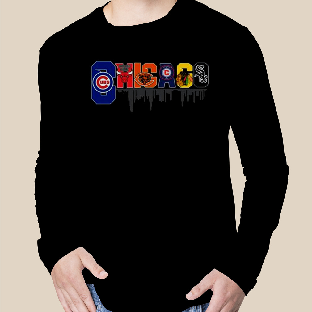 Chicago bulls chicago bears and Chicago Cubs logo teams new design 2023 t  shirt - Limotees