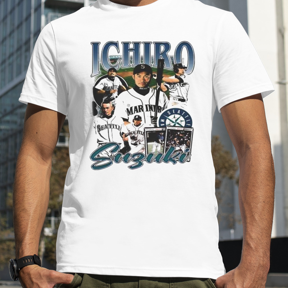 Official Ichiro suzukI Seattle mariners baseball retro T-shirt