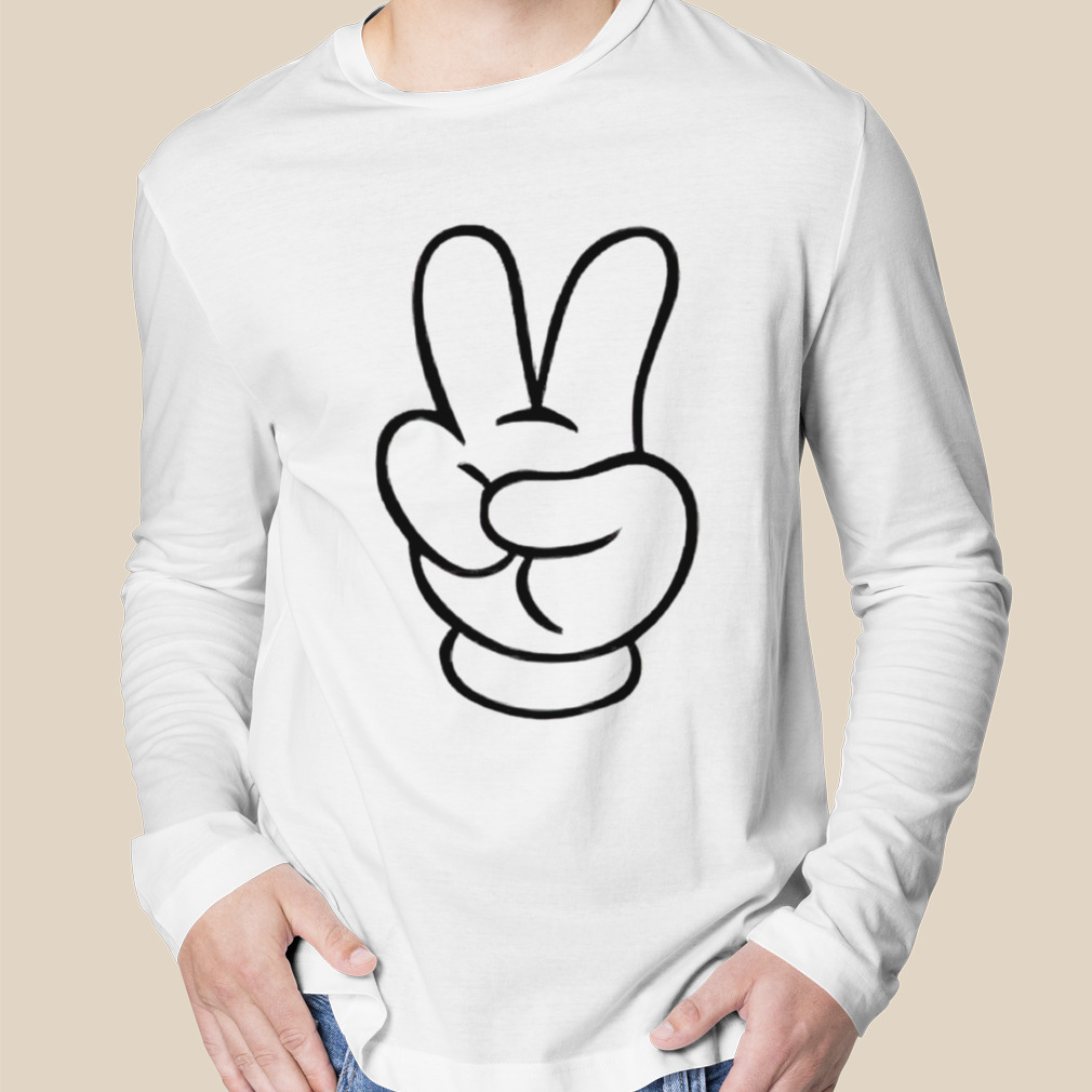 Chicago Bears NFL Football Mickey Peace Sign Sports T Shirt - Banantees