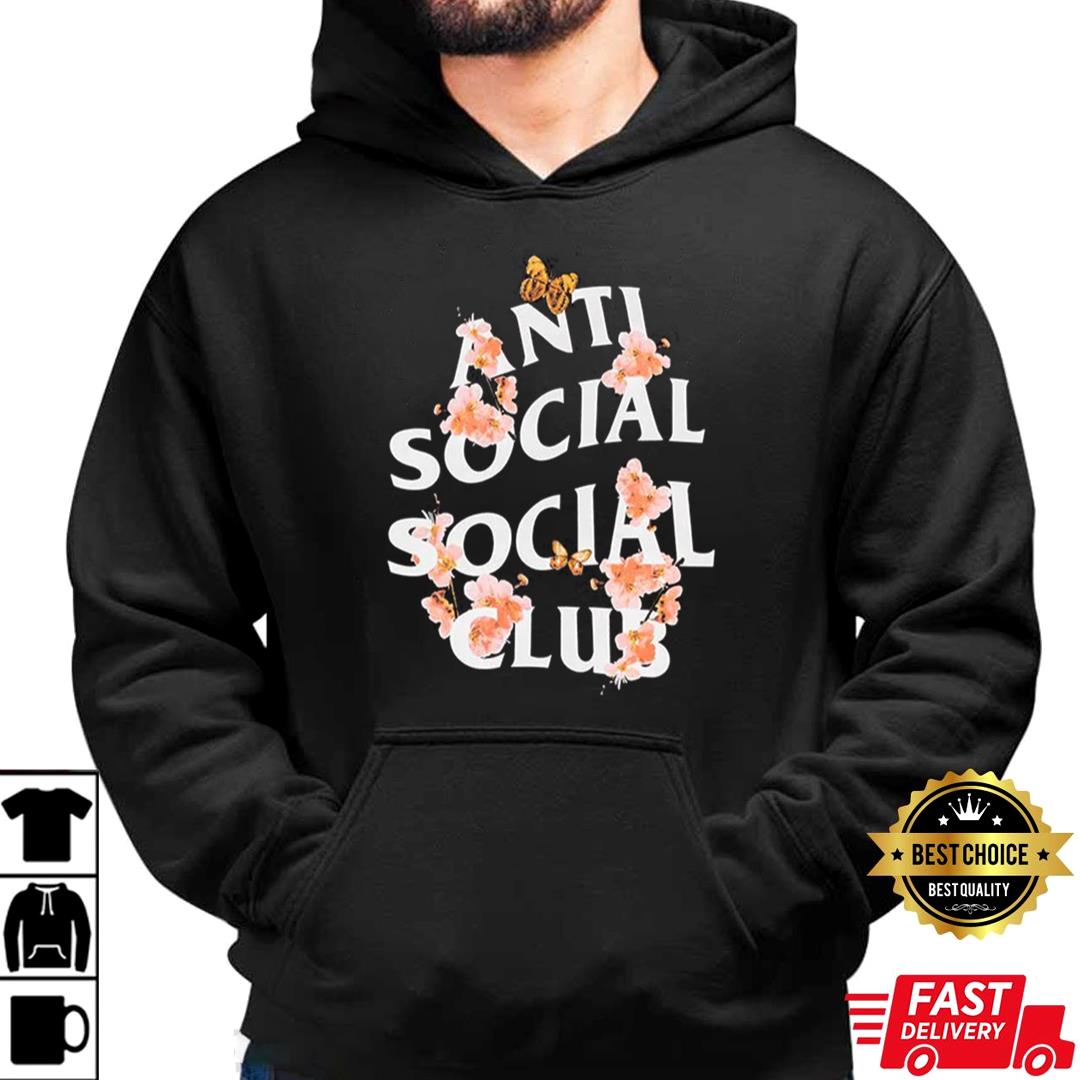 Anti social social discount club kkoch black hoodie