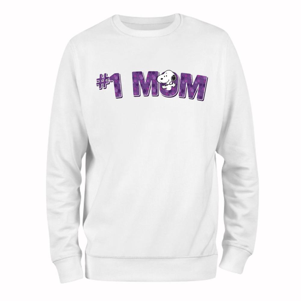 #1 Snoopy Mom T-Shirt Mother's Day Gift