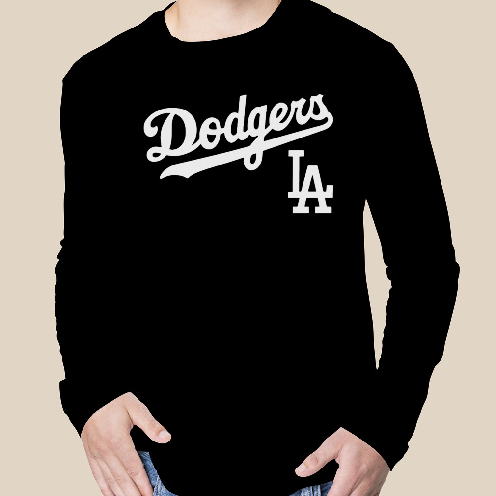 Men's Los Angeles Dodgers Fanatics Branded Black Team Lockup T-Shirt