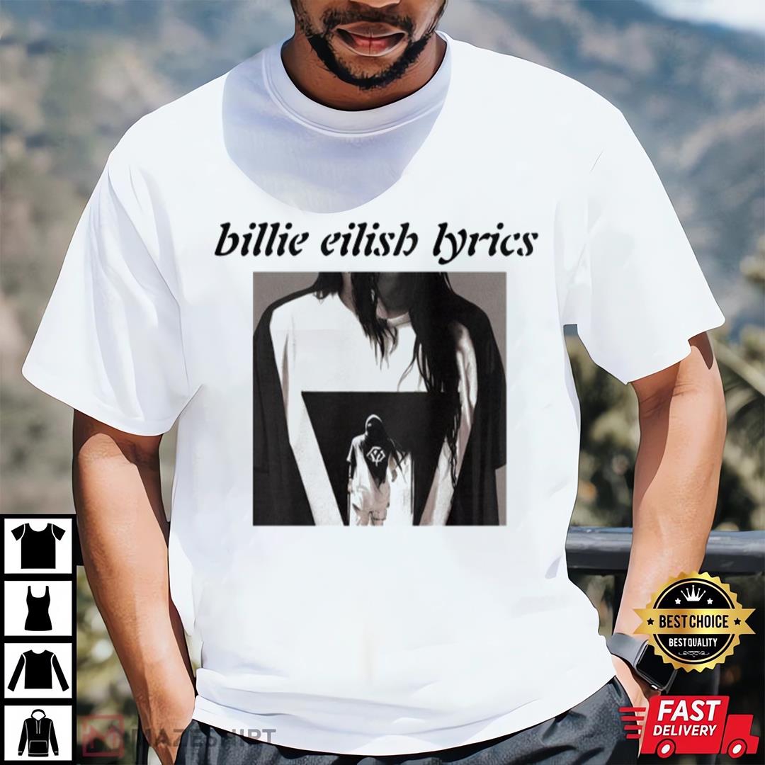 black top big t shirt, billie eilish lyrics clean top Classic T-Shirt  Essential T-Shirt for Sale by atmartist (11547) ⭐ Star Seller