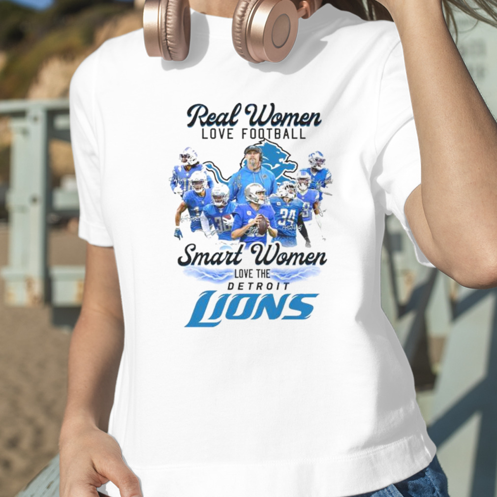 Women Love Football Smart Women Love Detroit Lions Tshirt - Limotees